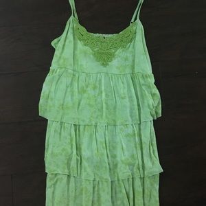 Green Layered Tank Top